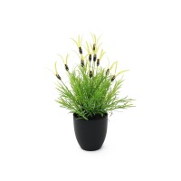EUROPALMS Lattuga Artificiale 40 cm - Decorazione Verde per Esterni con Fiori Gialli