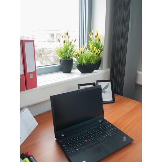 EUROPALMS Lattuga Artificiale 40 cm - Decorazione Verde per Esterni con Fiori Gialli