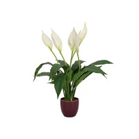 Pianta Artificiale EUROPALMS Lily Peace 49cm in Vaso Ceramico - Decorazione Interni/Esterni