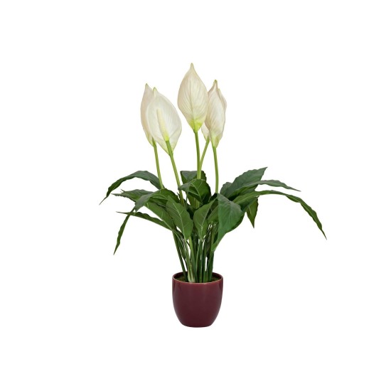 Pianta Artificiale EUROPALMS Lily Peace 49cm in Vaso Ceramico - Decorazione Interni/Esterni