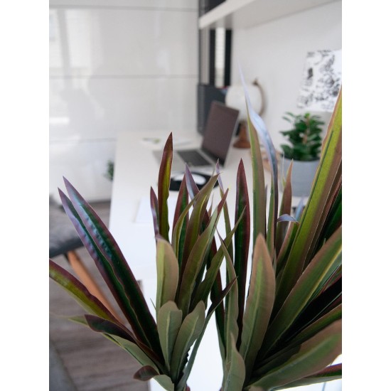 EUROPALMS Dracena Artificiale 120cm - Pianta Decorativa da Interno/Esterno