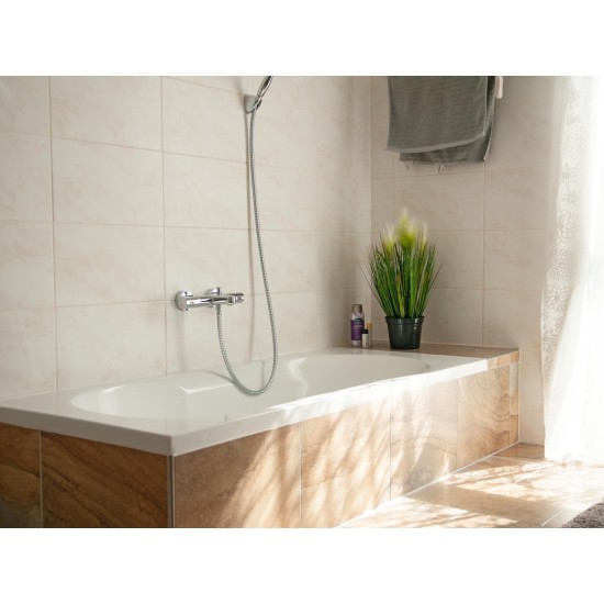 Erba Decorativa EUROPALMS in Piuma Bianca, 60cm - Effetto Naturale, Vaso Moderno