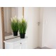 Erba Decorativa EUROPALMS in Piuma Bianca, 60cm - Effetto Naturale, Vaso Moderno