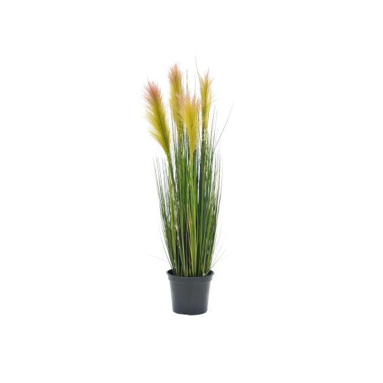 EUROPALMS Feather Grass Artificiale 90cm Rosé con Fiori Rosa Chiaro