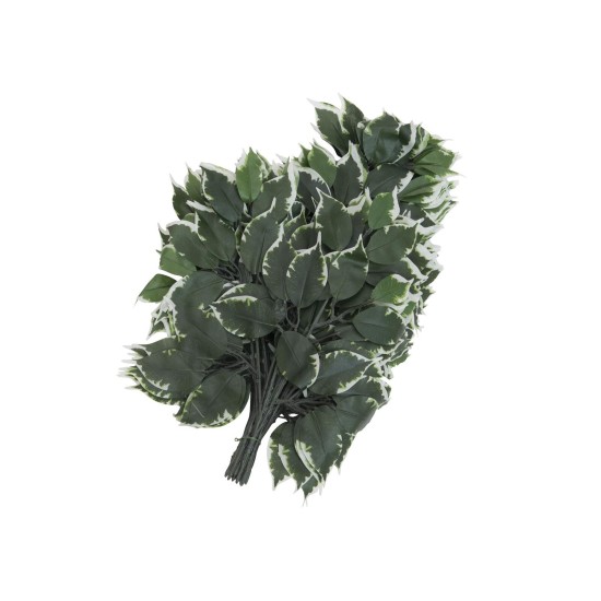 EUROPALMS Ramo di Fico Artificiale - Decorazione Verde Realistica con 42 Foglie - 12 Pezzi