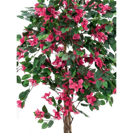 EUROPALMS Bougainvillea Artificiale Rosa 150 cm - Pianta Decorativa con Fiori Rossi