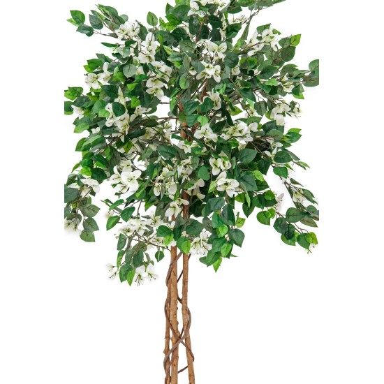 Bouganvillea Artificiale EUROPALMS, Fiori Bianchi, 150 cm, Decorazione Mediterranea