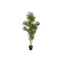 EUROPALMS Oleandro Artificiale Rosa 150 cm - Pianta Decorativa con Tronco Naturale