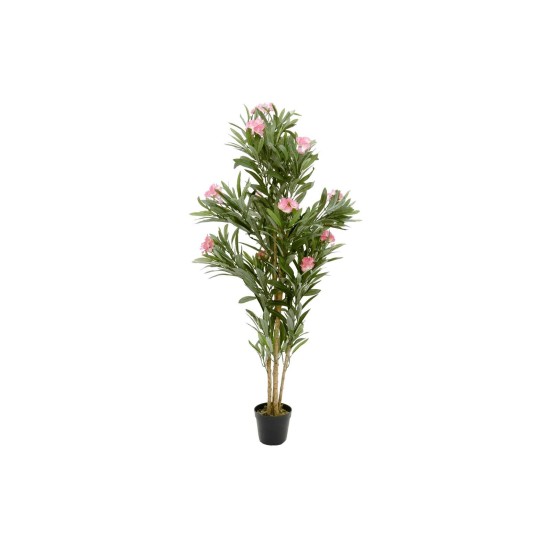 EUROPALMS Oleandro Artificiale Rosa 150 cm - Pianta Decorativa con Tronco Naturale