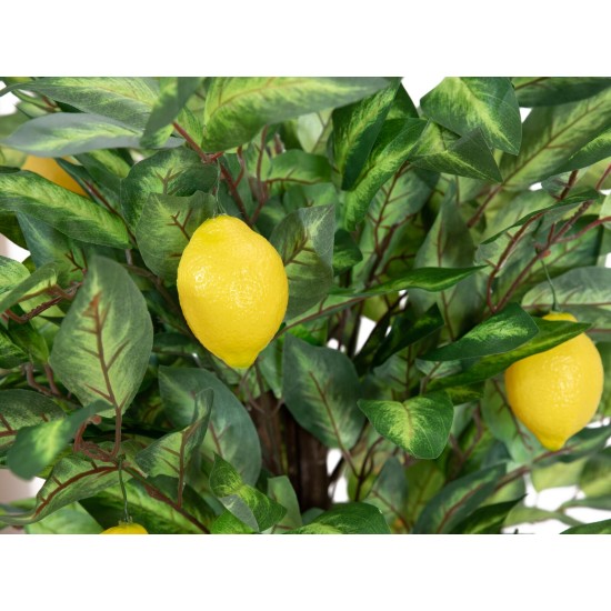 Pianta Artificiale di Limone Europalms - Albero 150 cm con Tronco Naturale e Foglie Realistiche