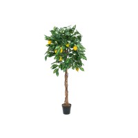 EUROPALMS Pianta di Limone Artificiale 180 cm - Albero Decorativo con Foglie Realistiche