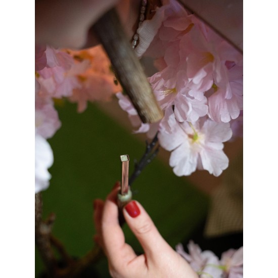 Albero di Ciliegio Artificiale EUROPALMS - 3 Tronchi, Effetto Rosa, 160cm