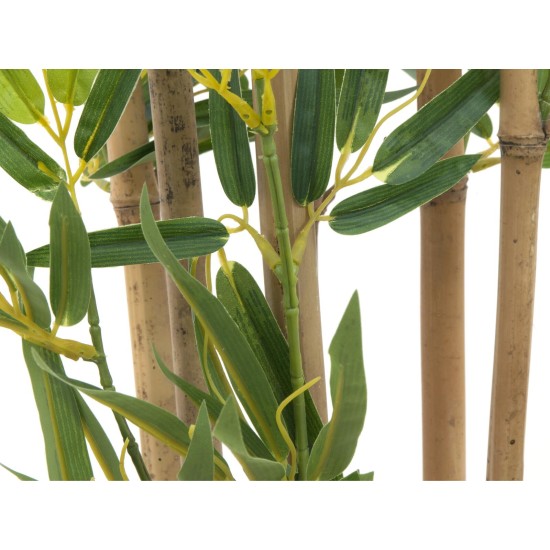 EUROPALMS Bambù Deluxe - Pianta Artificiale Alta 150 cm con Foglie Realistiche per Interni ed Esterni