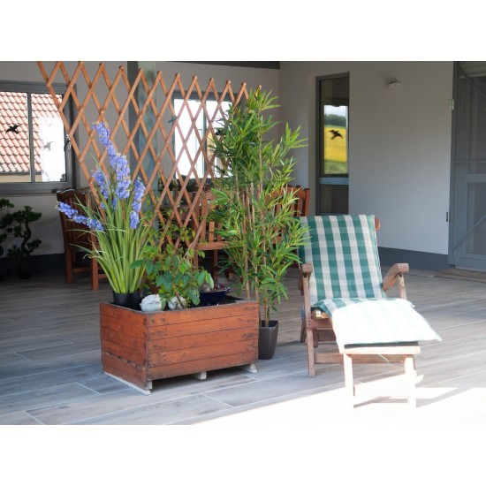 EUROPALMS Bambù Deluxe - Pianta Artificiale Alta 150 cm con Foglie Realistiche per Interni ed Esterni