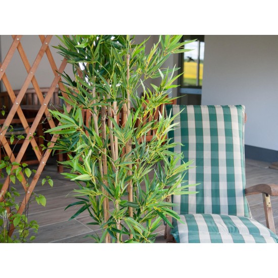 EUROPALMS Bambù Deluxe - Pianta Artificiale Alta 150 cm con Foglie Realistiche per Interni ed Esterni