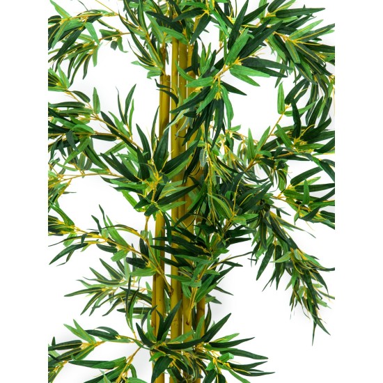 EUROPALMS Bambù Multi-Tronco Artificiale 210 cm con Foglie Realistiche