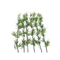 EUROPALMS Bambù Artificiale con Foglie, 180cm, Set da Sei, Decorazione Tropici