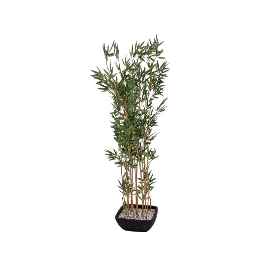 EUROPALMS Bamboo Artificiale in Vaso Decorativo, 150cm - Qualità Premium per Interni ed Esterni