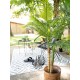 EUROPALMS Palma di Areca Artificiale, 2 Tronchi, 120 cm - Decorazione Verde per Interni ed Esterni