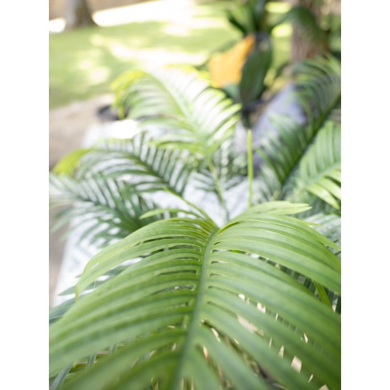 Pianta Artificiale Palma di Areca EUROPALMS, 3 Tronchi, 150 cm, Verde Realistico