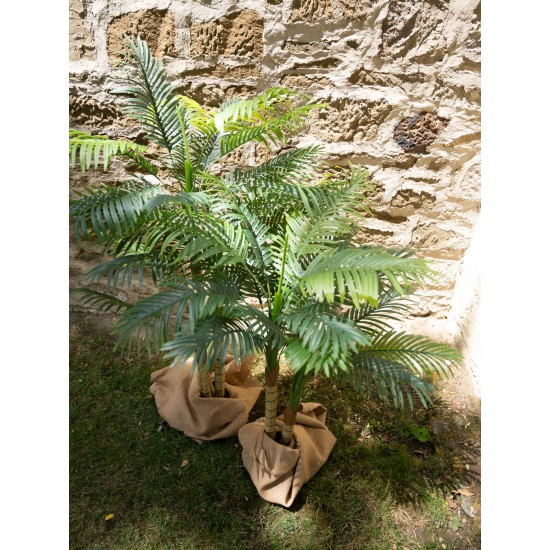 Pianta Artificiale Palma di Areca EUROPALMS, 3 Tronchi, 150 cm, Verde Realistico
