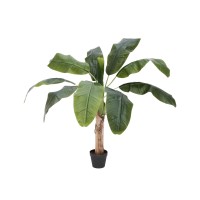Banano Artificiale EUROPALMS 100 cm - Pianta Decorativa per Interni con Tronco Naturale