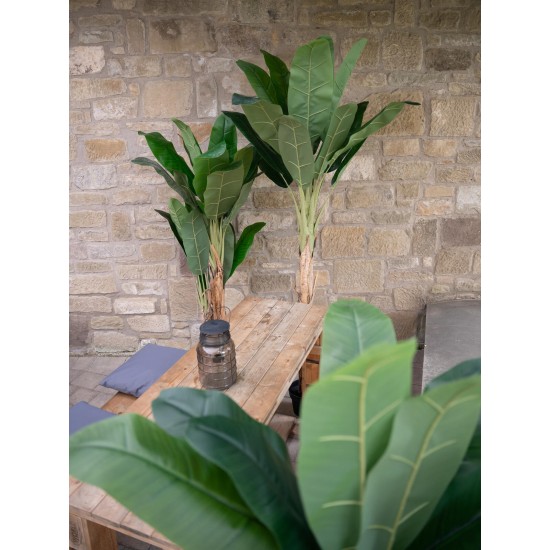 Pianta artificiale EUROPALMS Banano 120 cm - Foglie realistiche in PEVA