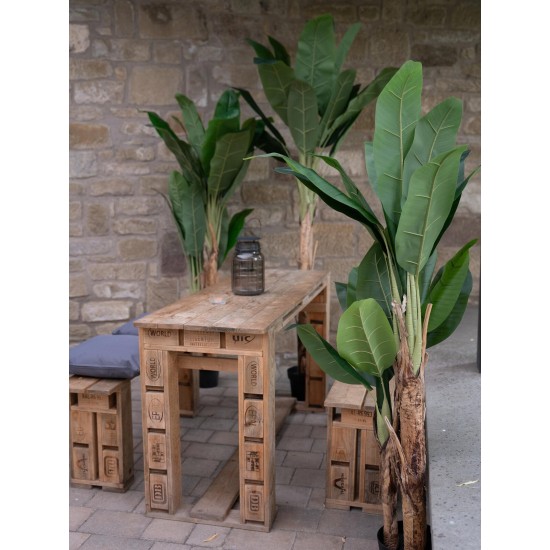 Pianta artificiale EUROPALMS Banano 120 cm - Foglie realistiche in PEVA
