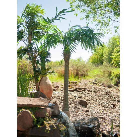 EUROPALMS Palma delle Canarie Luxor - Pianta Artificiale 300 cm con Foglie Realistiche