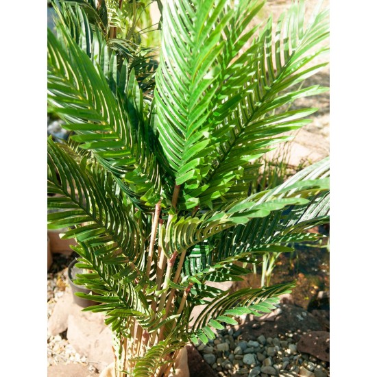 Palma di Kentia Artificiale EUROPALMS 140 cm con Tronco Naturale e Fronde Realistiche