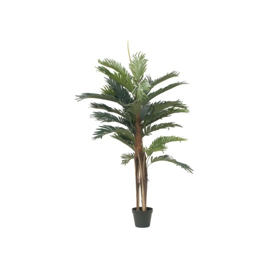 EUROPALMS Palma di Kentia Artificiale 120 cm con Tronco Naturale e Fronda in Tessuto