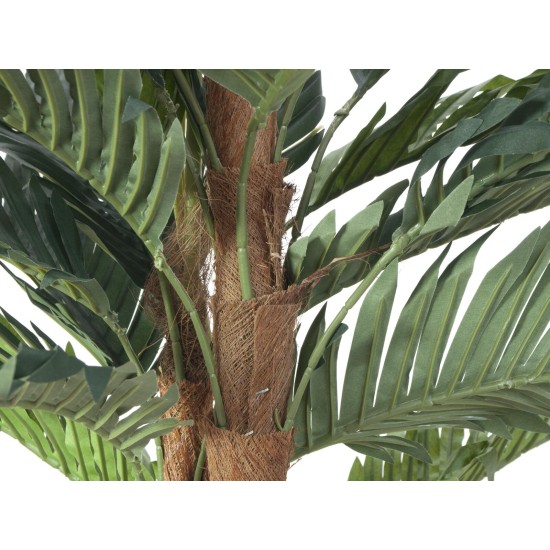 EUROPALMS Palma di Kentia Artificiale 120 cm con Tronco Naturale e Fronda in Tessuto