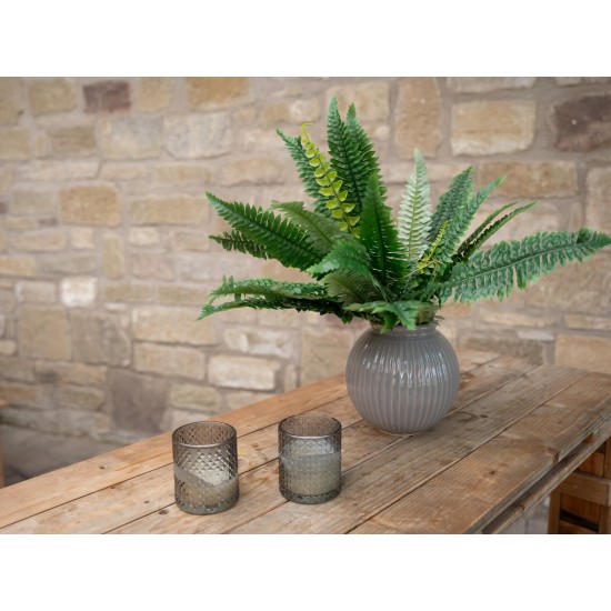 EUROPALMS Felce Boston Artificiale, Pianta Decorativa Flessibile 53 cm - Verde Realistico