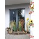EUROPALMS Girasole Artificiale 70 cm - Decorazione Malleabile con Fiori Grandi e Foglie Realistiche