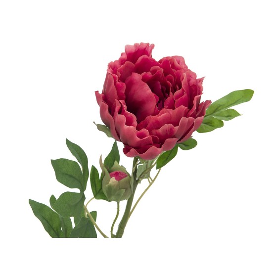 Ramo di Peonia Artificiale Europalms, Magenta, 80cm - Fiore Primaverile Decorativo
