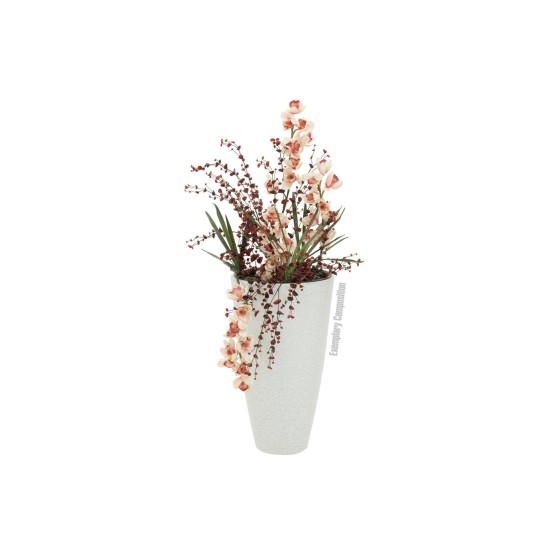 Ramo Cymbidium Artificiale EUROPALMS 90cm, Crema-Rosa, per Decorazioni Esterne
