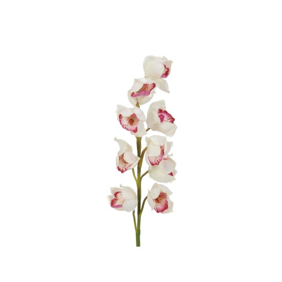 Ramo Artificiale Cymbidium EUROPALMS Bianco-Rosa 90cm per Decorazioni Esterne