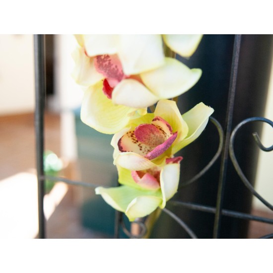 Ramo Cymbidium Artificiale EUROPALMS, Verde, 90cm – Elegante Decorazione per Interni ed Esterni