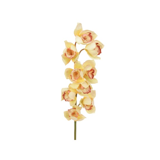 Ramo Cymbidium EUROPALMS Artificiale Giallo 90cm - Eleganza Semplice per Ambienti Esterni