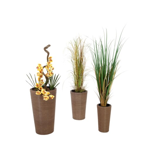 Ramo Cymbidium EUROPALMS Artificiale Giallo 90cm - Eleganza Semplice per Ambienti Esterni