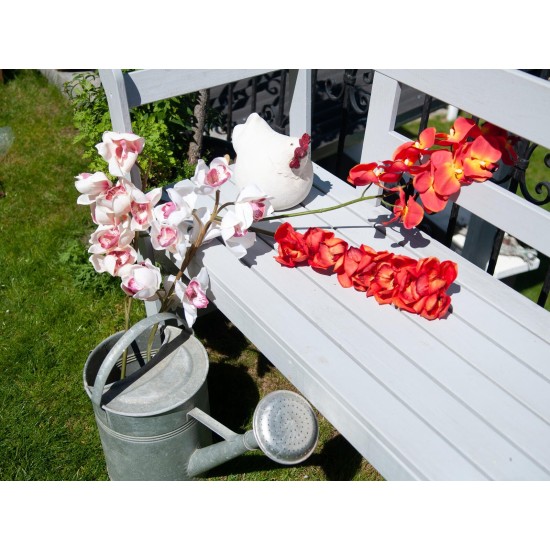 Ramo Cymbidium Artificiale EUROPALMS Rosso 90cm - Eleganza Semplice per Esterni