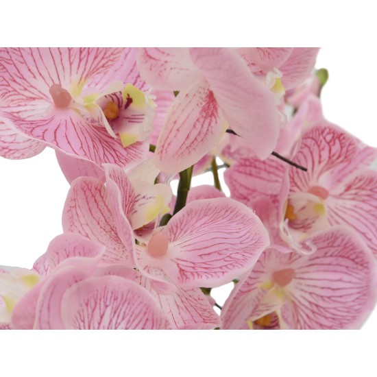 EUROPALMS Orchidea Artificiale con Vaso, Lilla, per Esterni ed Interni