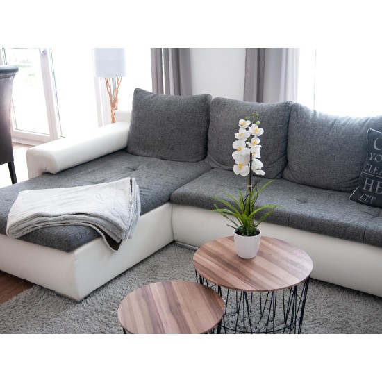 EUROPALMS Composizione Orchidee Artificiali in Vaso Decorativo - Alta Qualità