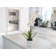 EUROPALMS Composizione Orchidee Artificiali in Vaso Decorativo - Alta Qualità
