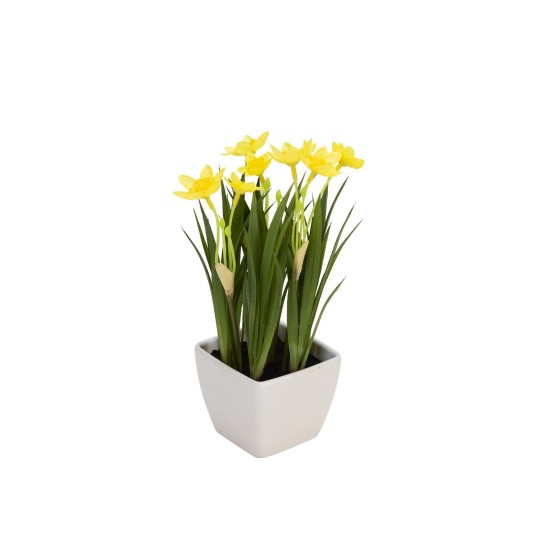 Narciso Artificiale EUROPALMS 23 cm - Pianta Decorativa Primaverile per Interni ed Esterni