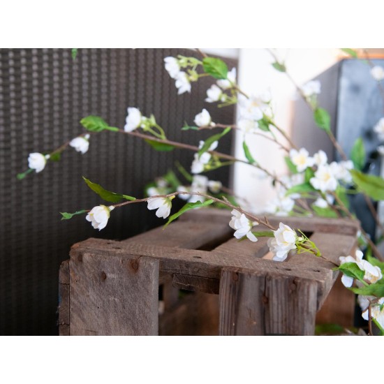 Ramo Decorativo di Ciliegio EUROPALMS, Artificiale, Bianco, 60cm