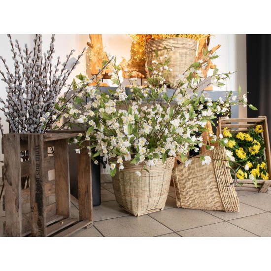 Ramo Decorativo di Ciliegio EUROPALMS, Artificiale, Bianco, 60cm