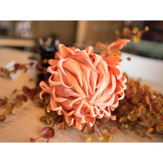 Ramo di Dalie Artificiali EUROPALMS Arancione in EVA per Esterni