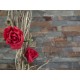 Ghirlanda di Rose EUROPALMS in EVA, Artificiale, Rossa - Alta Qualità per Uso Esterno
