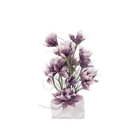 Ramo di Magnolia Artificiale EUROPALMS, Viola, con Fiori Realistici in EVA, da Esterno
